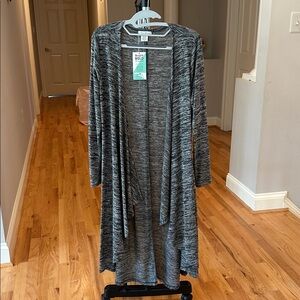NWT Honey & Lace M Gray Open Front Cardigan